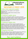 Novinky v knihovně v roce 2019