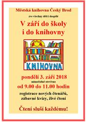 Pozvánka - V září do školy i do knihovny