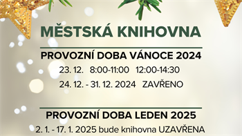 Vánoční provozní doba a leden 2025