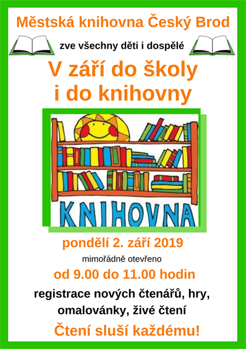 V září do školy i do knihovny