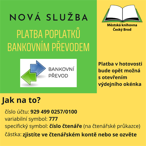 Nově platba převodem