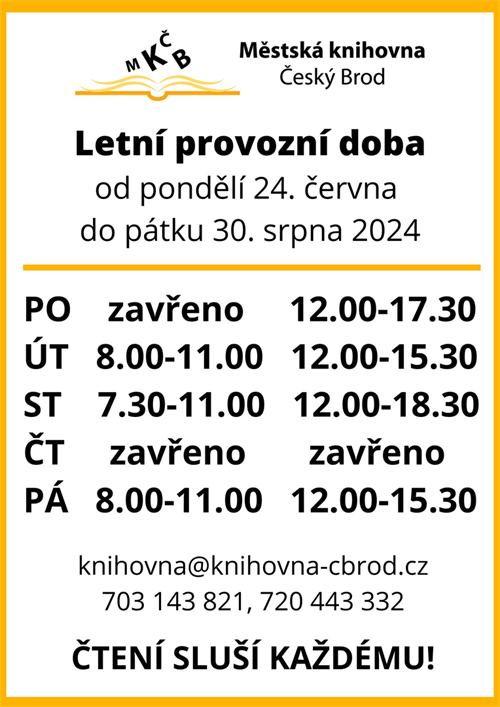 Letní provozní doba
